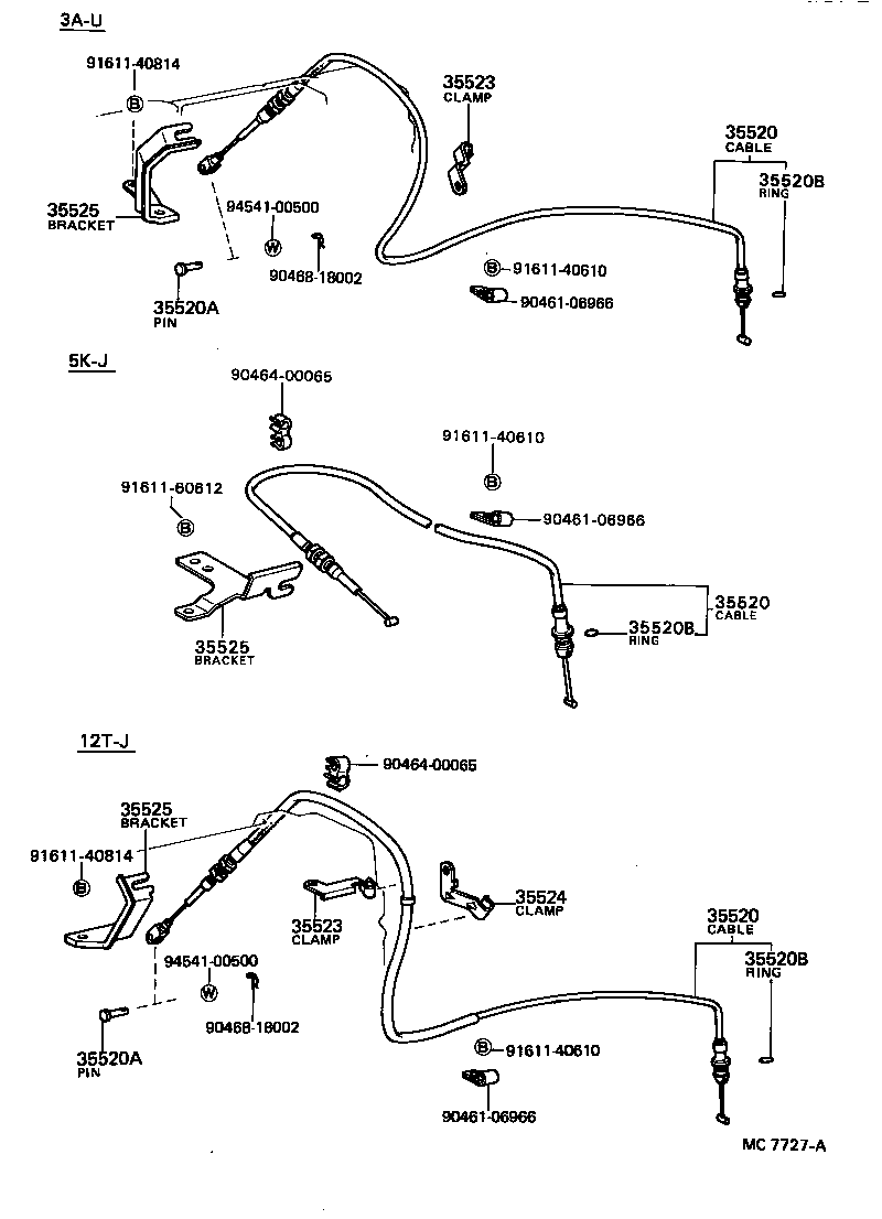 35520-22110 CABLE ASSY, THROTTLE product image