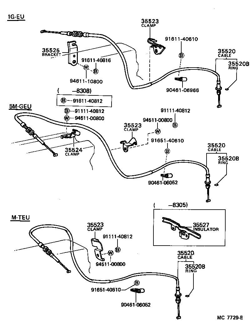 35520-24030 CABLE ASSY, THROTTLE product image