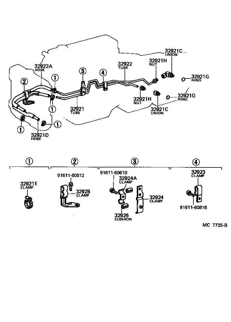 32941-20091 HOSE(FOR OIL COOLER INLET) product image