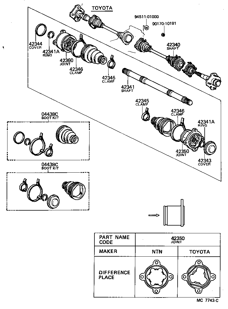 42431-22060 DISC, REAR product image
