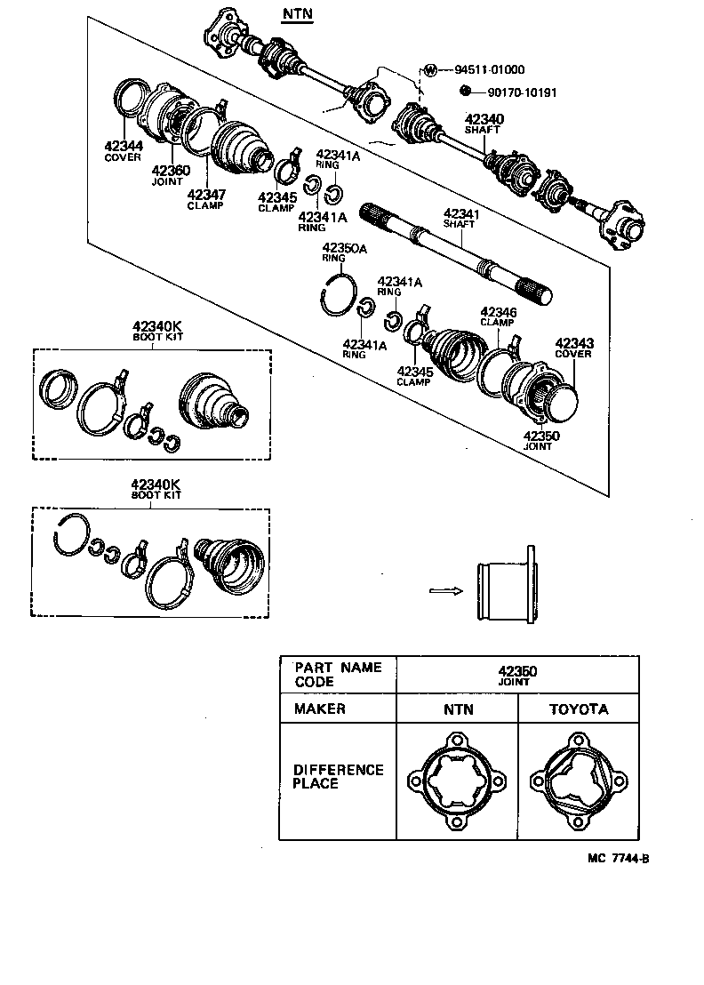Toyota 90179-20061 NUT (FOR REAR AXLE SHAFT)
