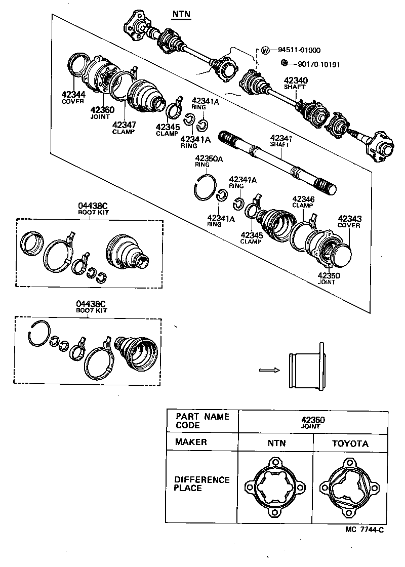 42431-22060 DISC, REAR product image