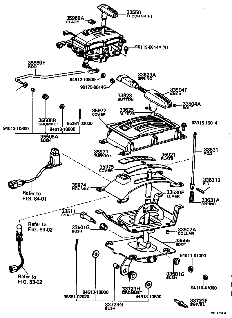 33504-14040 KNOB SUB-ASSY, SHIFT LEVER product image