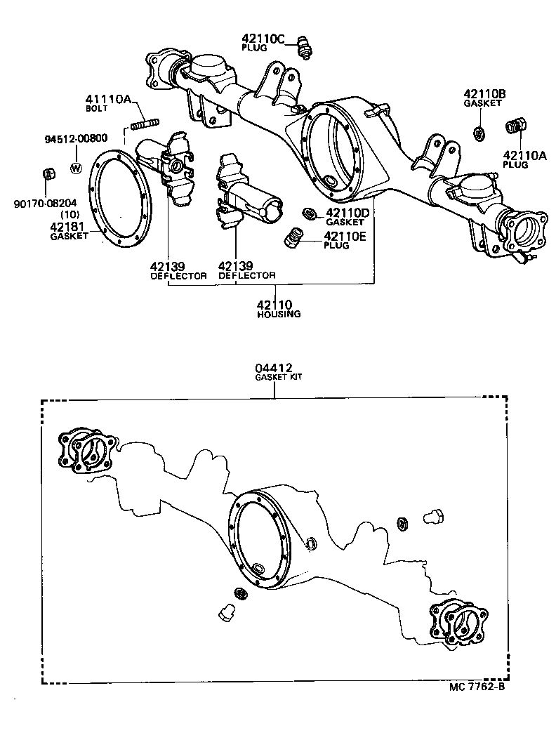 41110-20192 CARRIER ASSY, DIFFERENTIAL, REAR product image