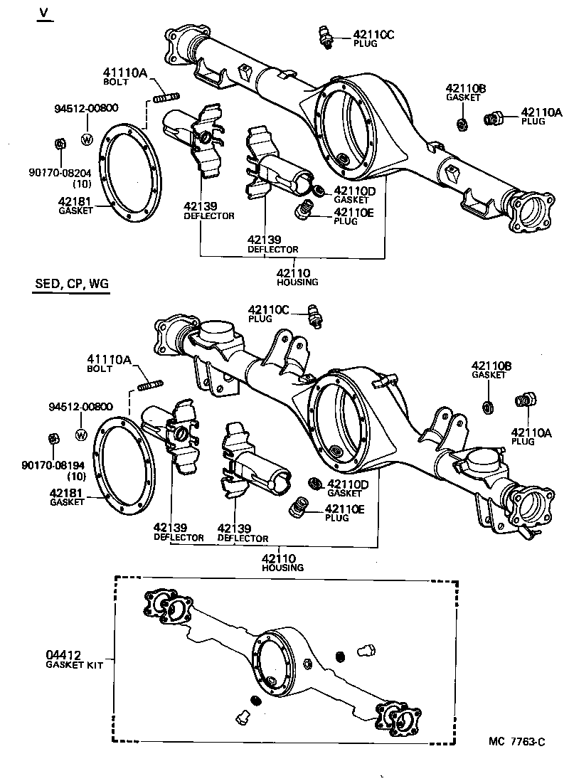 41201-29286 FINAL GEAR KIT, DIFFERENTIAL, REAR product image