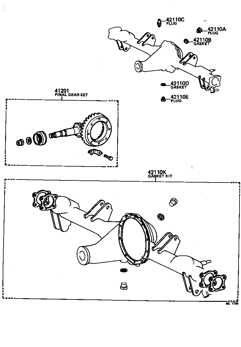 41201-19396 FINAL GEAR KIT, DIFFERENTIAL, REAR product image