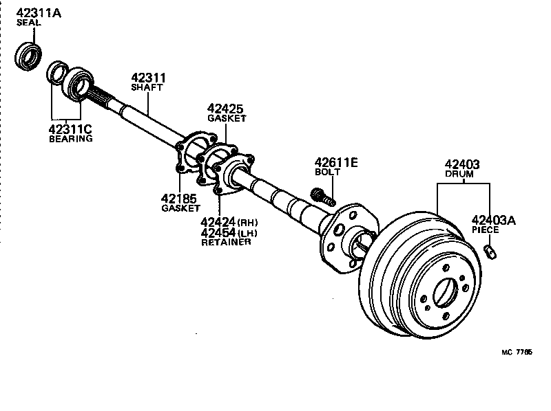 42345-22010 CLAMP, REAR DRIVE SHAFT BOOT product image