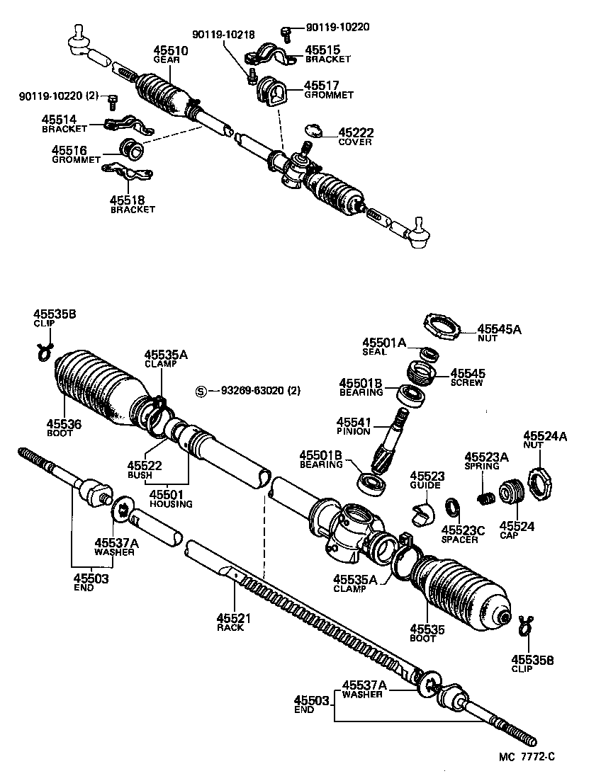 45082-14050 BRACKET SUB-ASSY, STEERING COLUMN UPPER SUPPORT product image