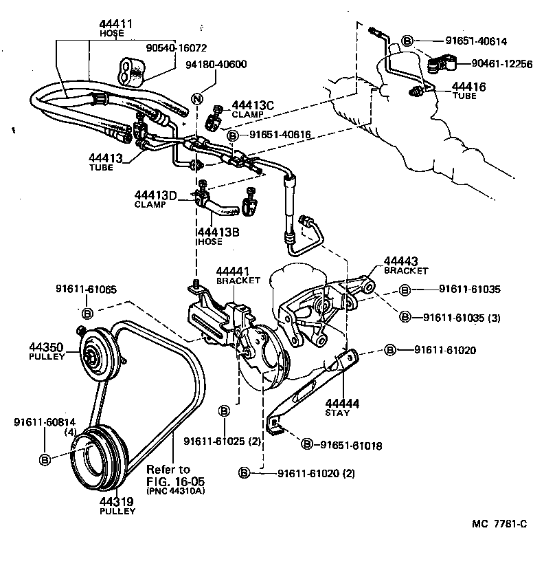 44410-20050 HOSE, PRESSURE FEED product image