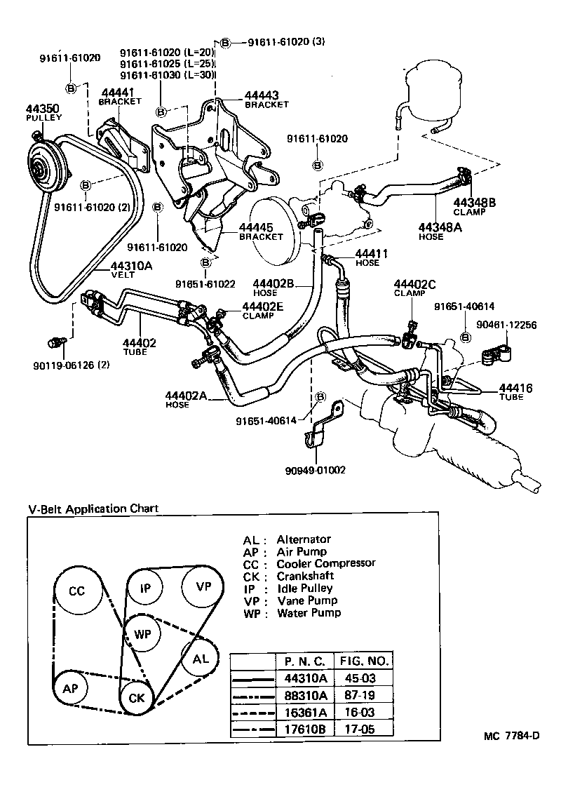 Toyota 44412-14060 HOSE(FOR RETURN TUBE OUTLET)