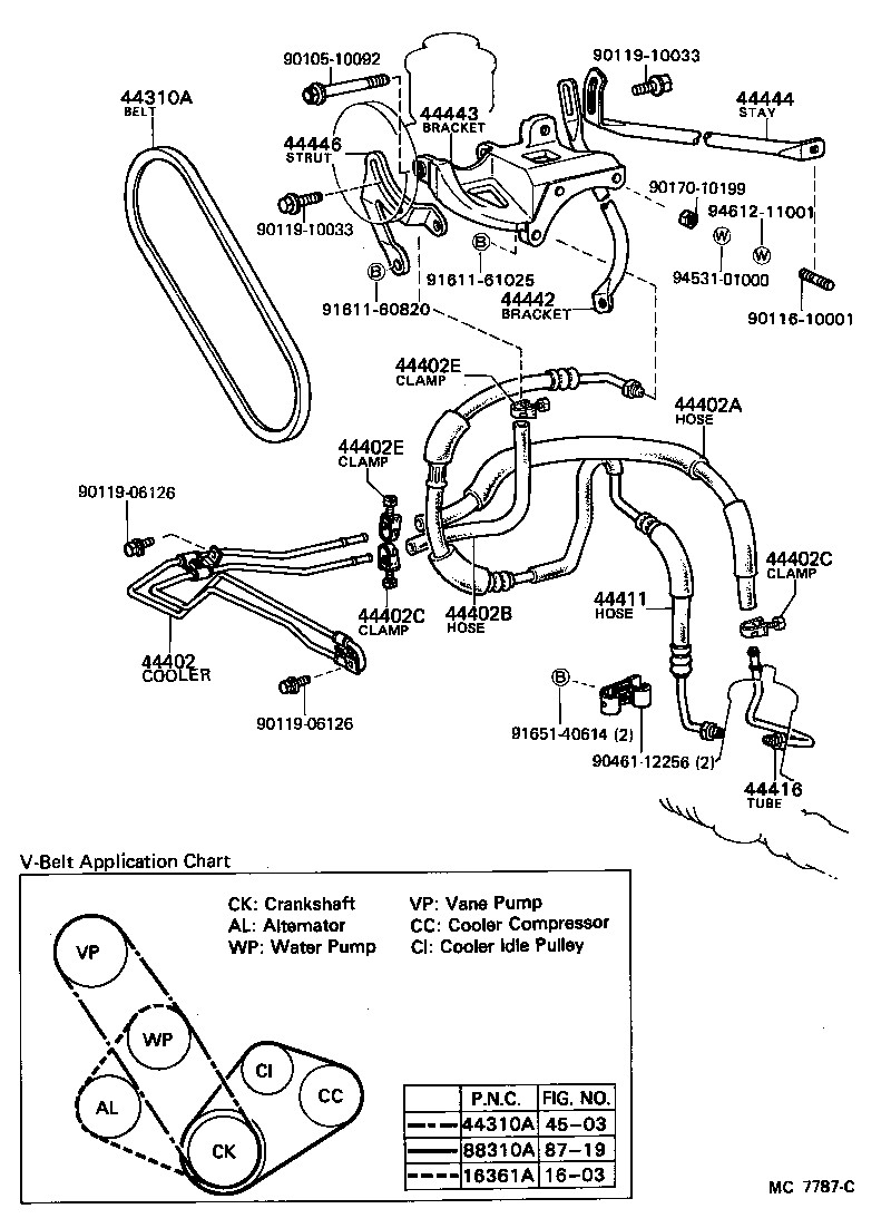 44348-14040 HOSE, OIL RESERVOIR TO PUMP, NO.1 product image