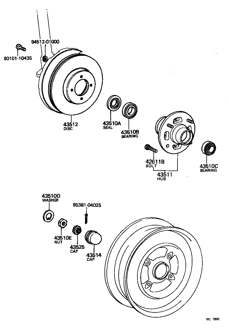 43512-14070 DISC, FRONT product image