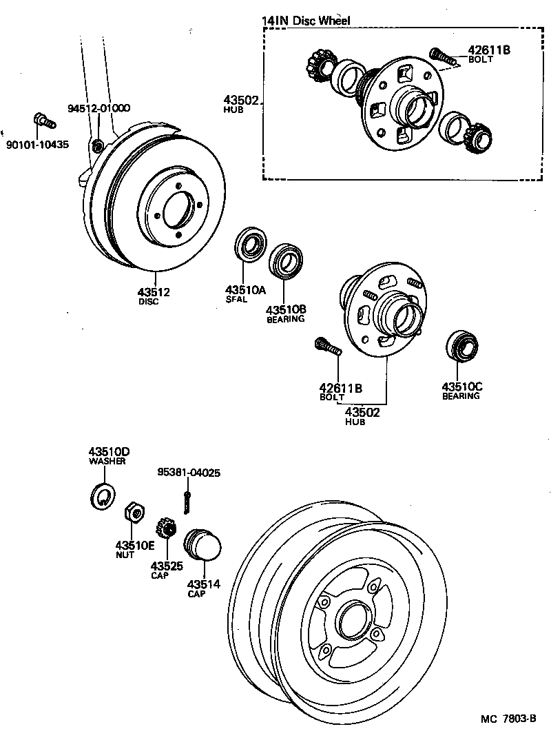 43502-29015 HUB SUB-ASSY, FRONT AXLE product image