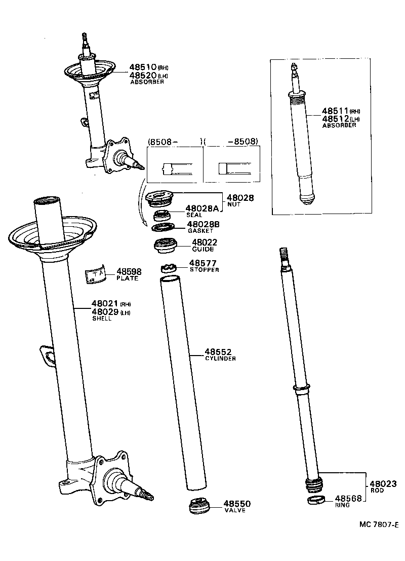 48022-22040 GUIDE SUB-ASSY, SHOCK ABSORBER ROD product image