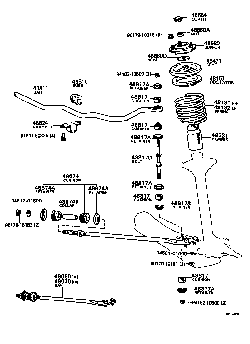 48044-14030 SEAT, FRONT SPRING, UPPER product image