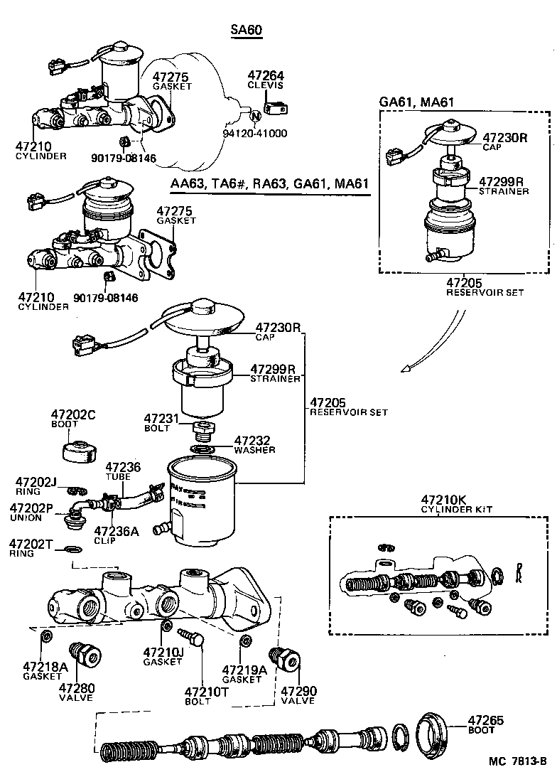 47202-30080 RESERVOIR SET, BRAKE MASTER CYLINDER(FOR REAR SIDE) product image