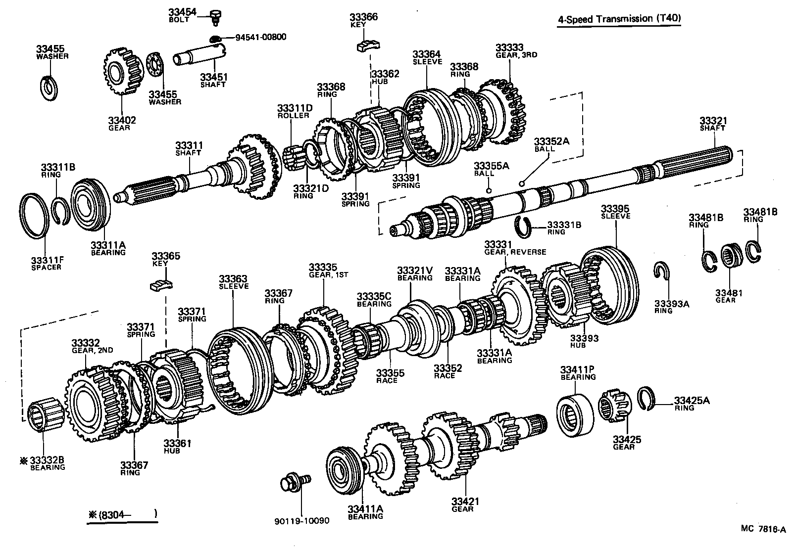 90365-30019 BEARING (FOR INPUT SHAFT FRONT) product image