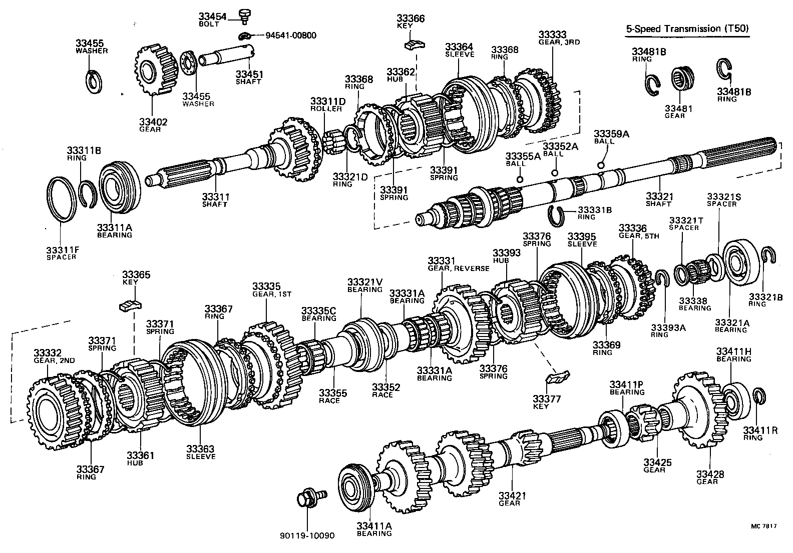 33481-22030 GEAR, SPEEDOMETER DRIVE (MTM) product image