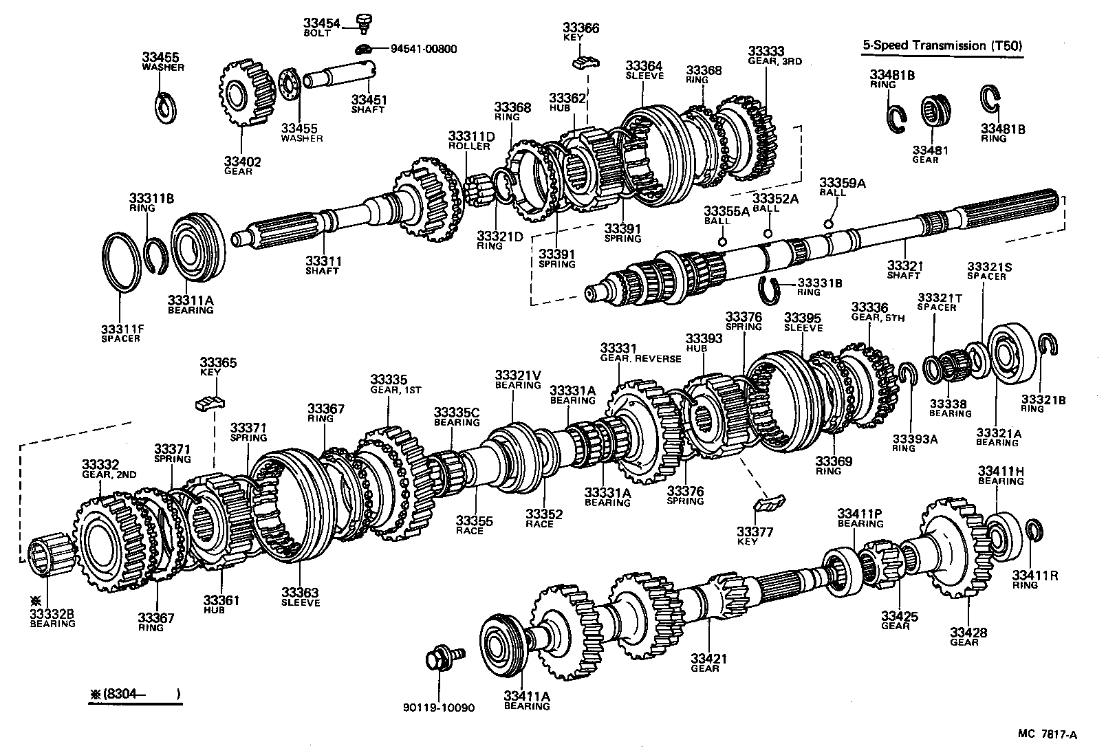 33336-24010 GEAR, 5TH product image