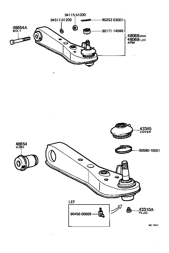 43345-14010 COVER, LOWER BALL JOINT DUST product image