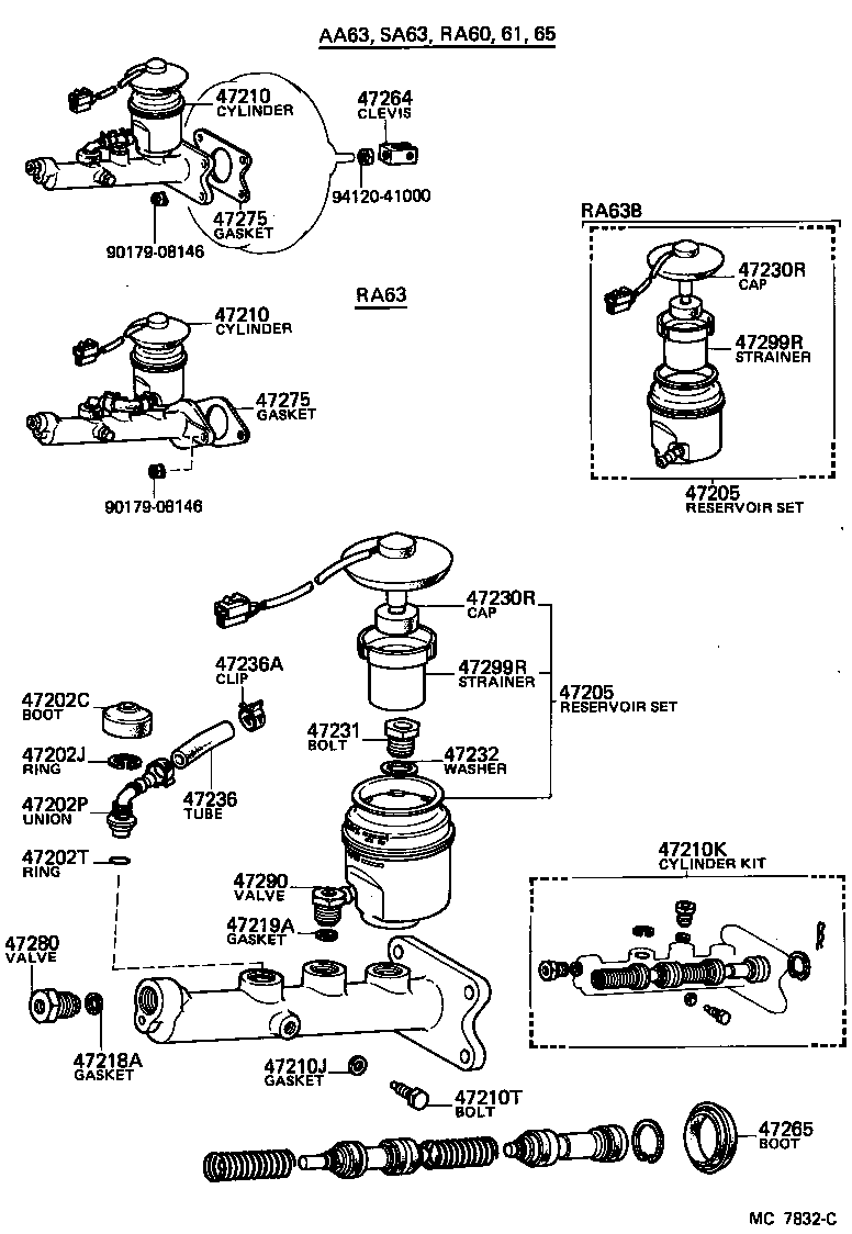 04493-14090 CYLINDER KIT, BRAKE MASTER product image