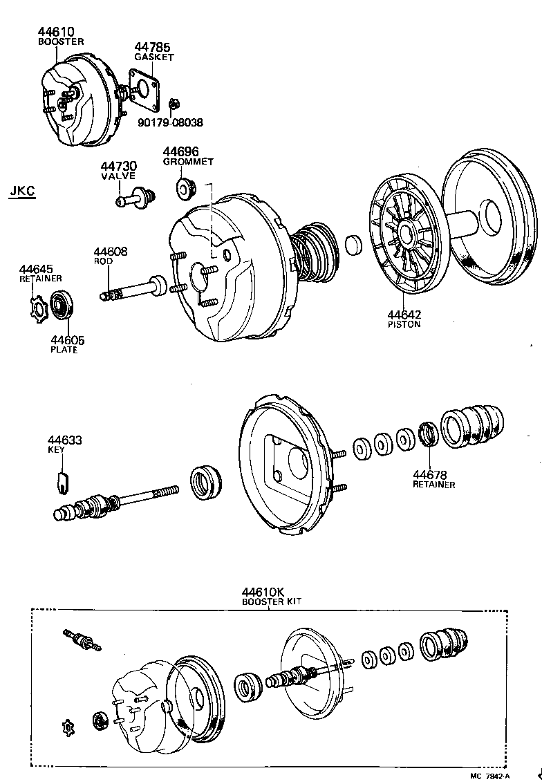 04443-14380 BOOSTER KIT, BRAKE product image