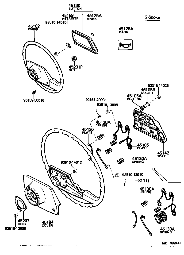 90945-03036 PLATE SUB-ASSY, HORN BUTTON CONTACT, NO.1 product image