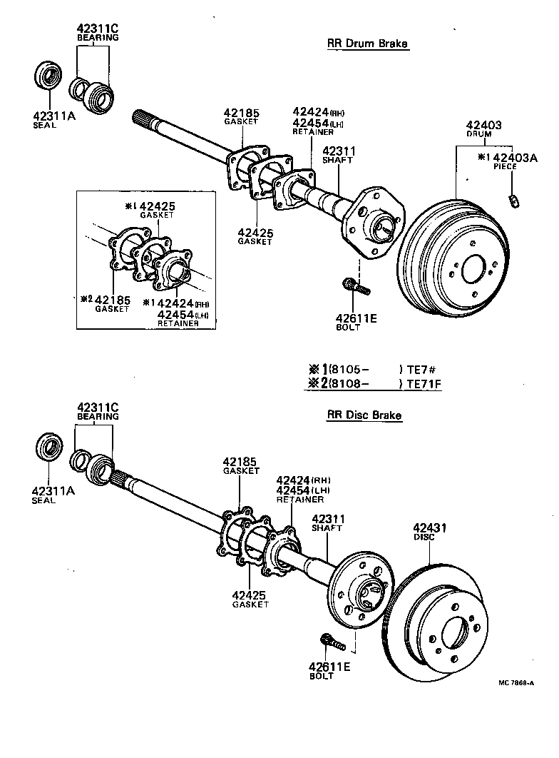 42185-12020 GASKET, REAR AXLE HOUSING END product image