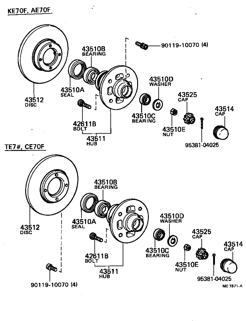 43512-12070 DISC, FRONT product image