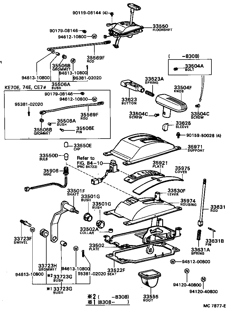 33550-12400 FLOOR SHIFT ASSY, TRANSMISSION product image