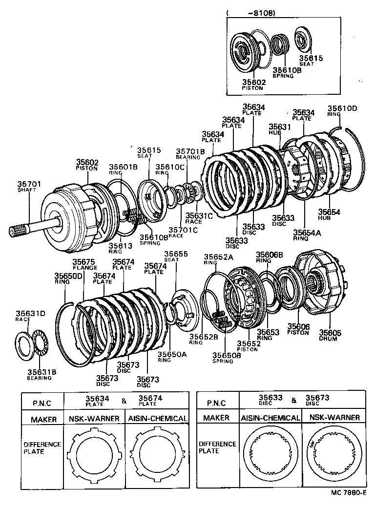 35605-22011 DRUM SUB-ASSY, REAR CLUTCH W/2ND SUN GEAR product image