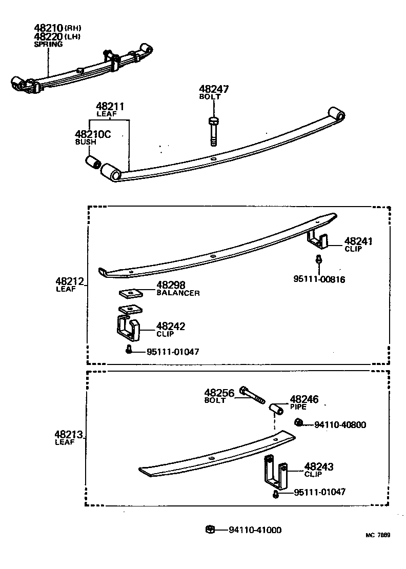 48202-35211 LEAF, REAR SPRING, NO.2 product image