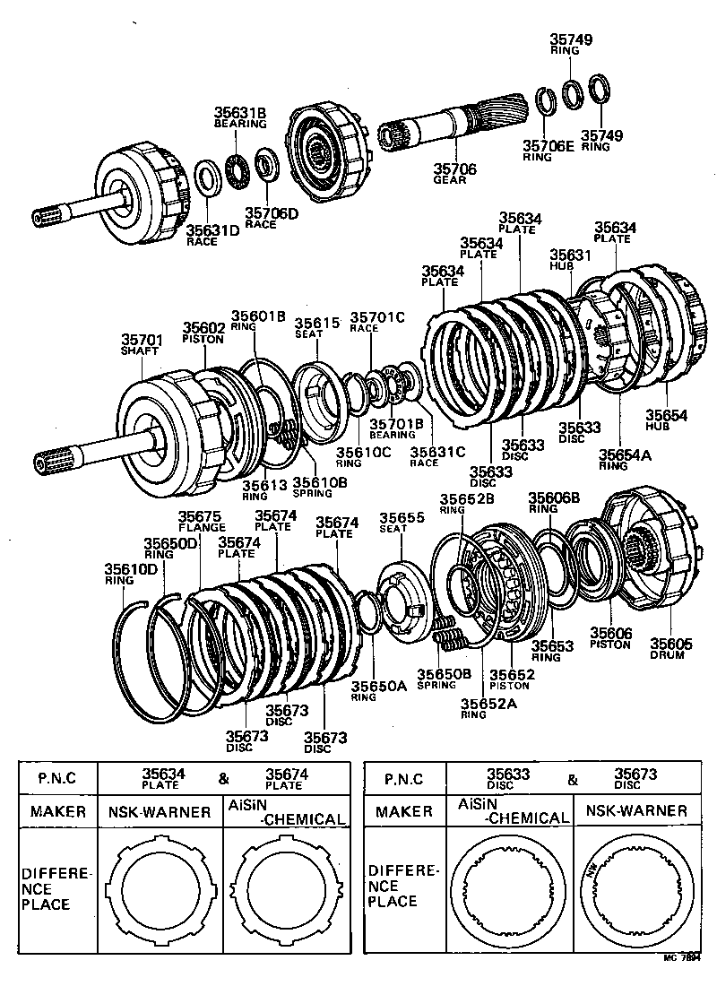 35602-20010 PISTON, REAR CLUTCH, NO.2 product image