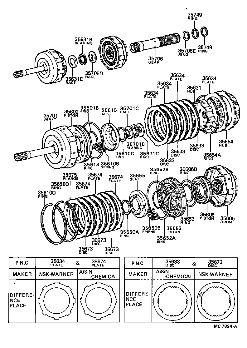 35602-30040 PISTON SUB-ASSY, FRONT CLUTCH product image