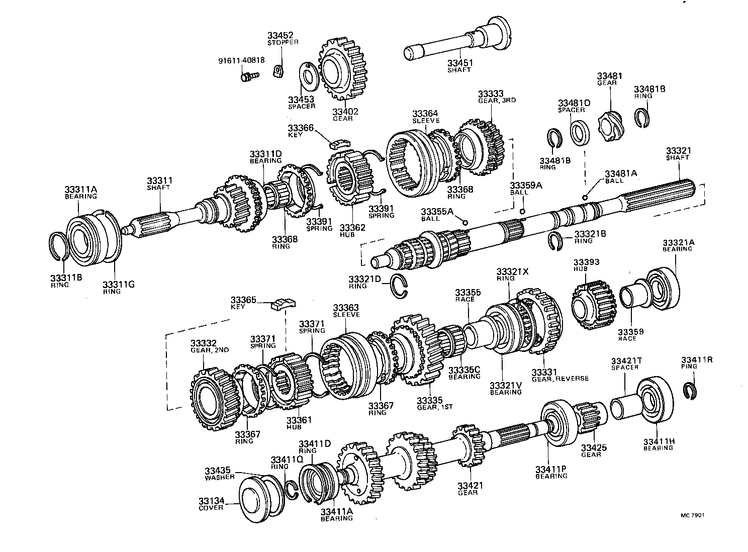 33032-31012 GEAR, 1ST product image