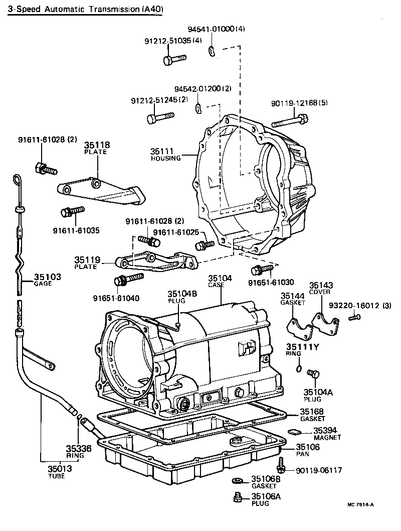 35104-12150 CASE SUB-ASSY, AUTOMATIC TRANSMISSION product image