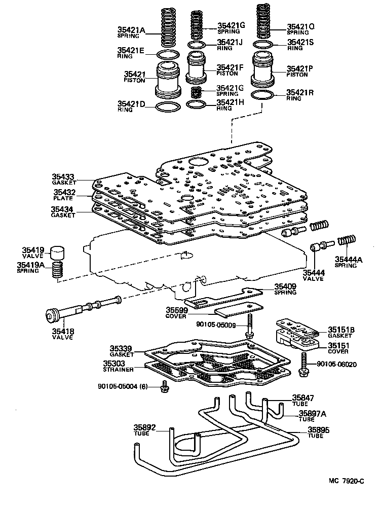 90501-32005 SPRING, COMPRESSION (FOR ACCUMULATOR PISTON NO.1) product image