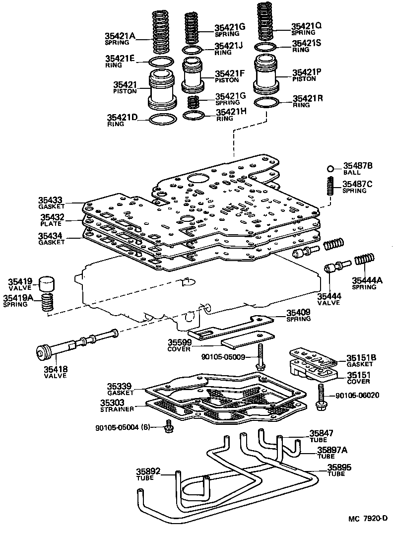 35432-14062 PLATE, VALVE BODY, NO.1 product image