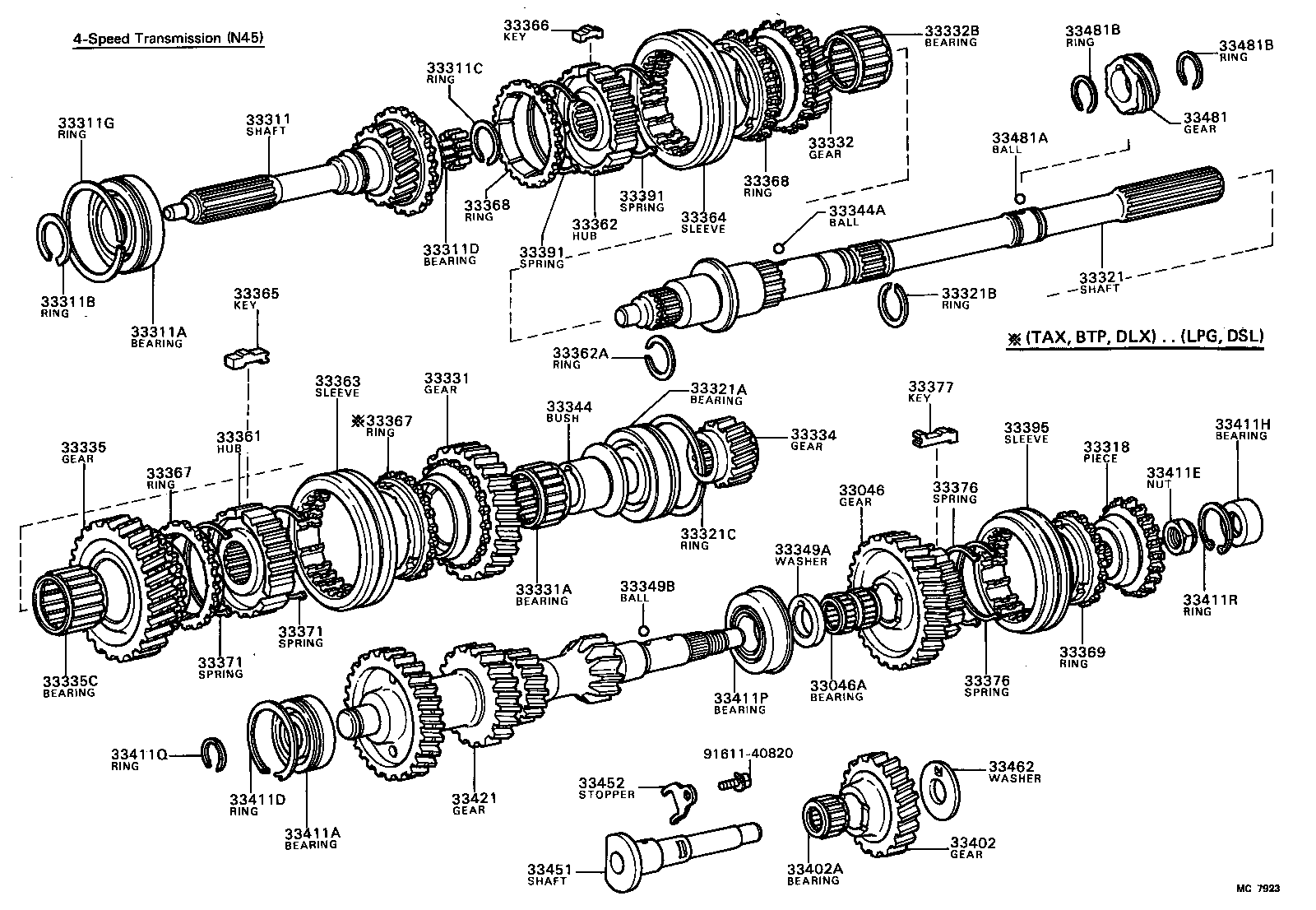 33334-30012 GEAR, 4TH product image