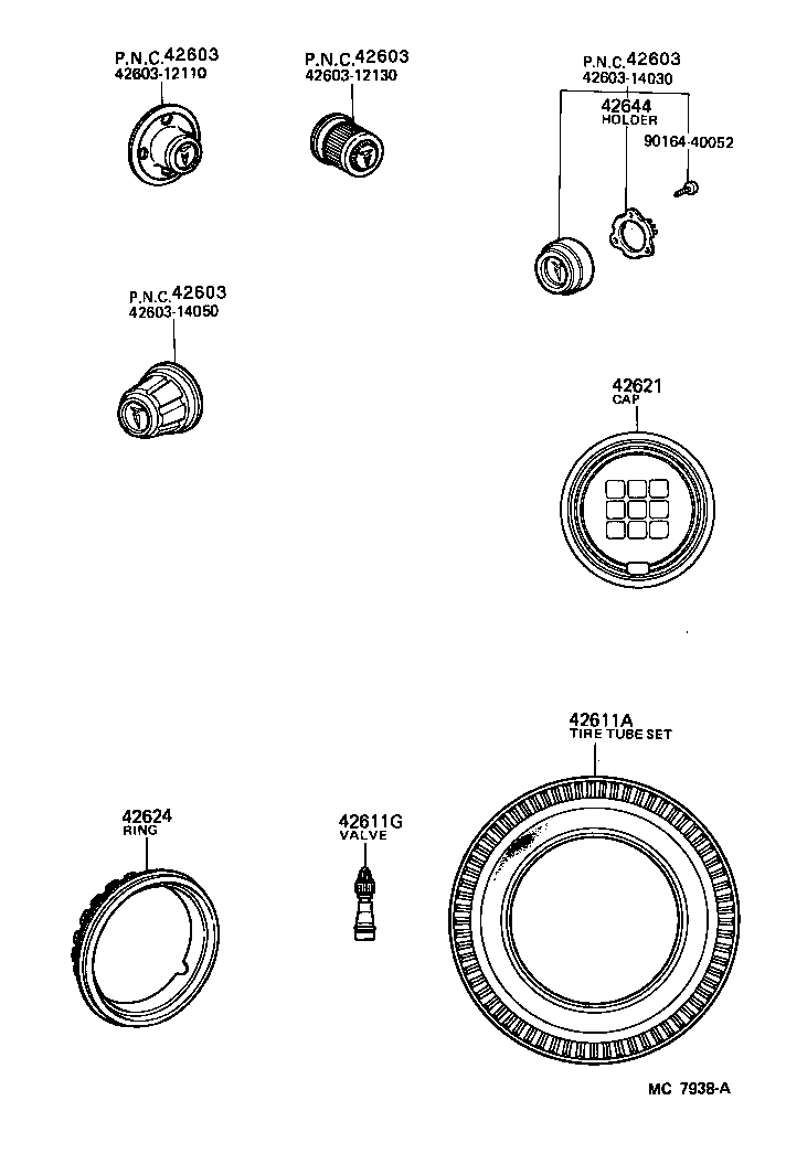 42603-14030 ORNAMENT SUB-ASSY, WHEEL HUB product image