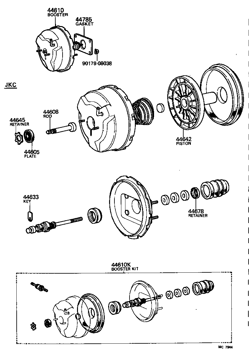 04443-14330 BOOSTER KIT, BRAKE product image
