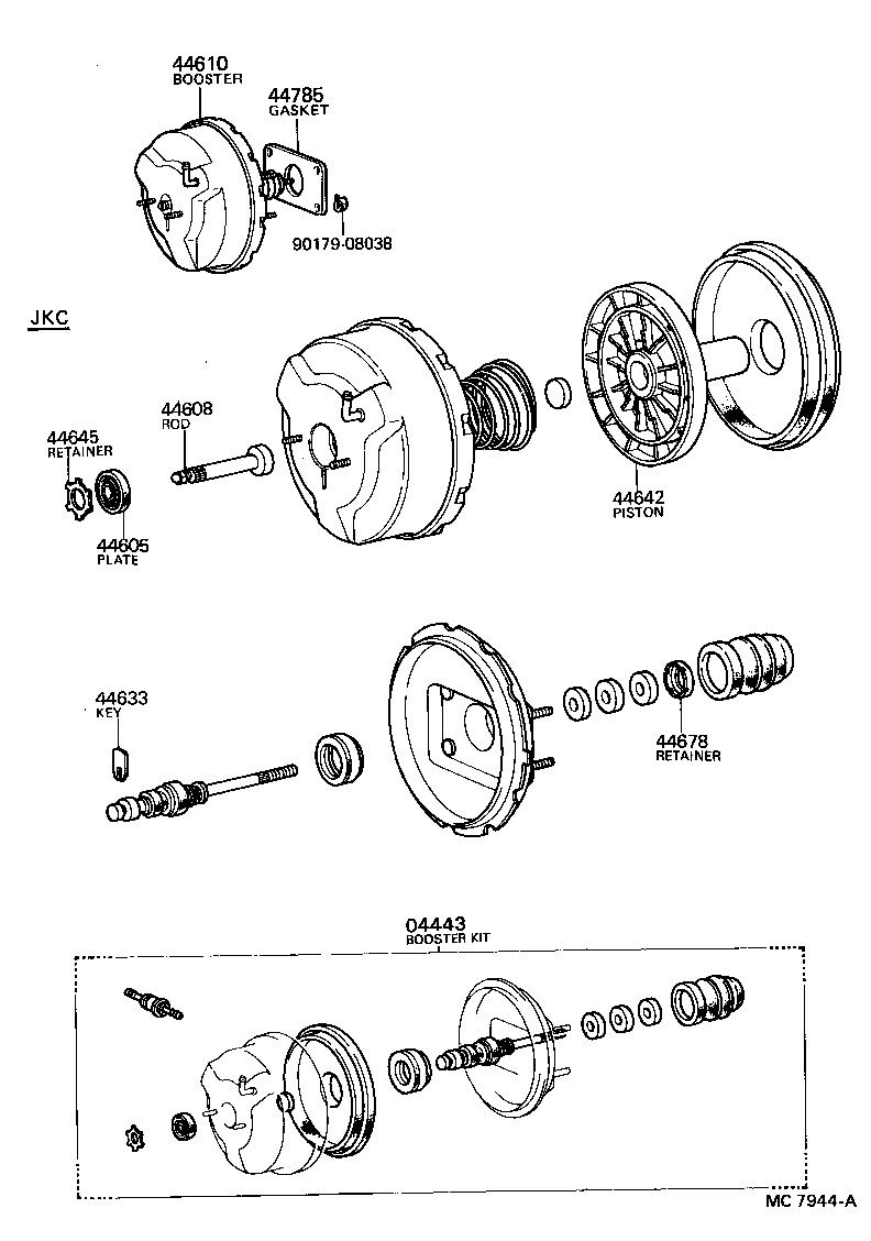 44610-20880 BOOSTER ASSY, BRAKE product image