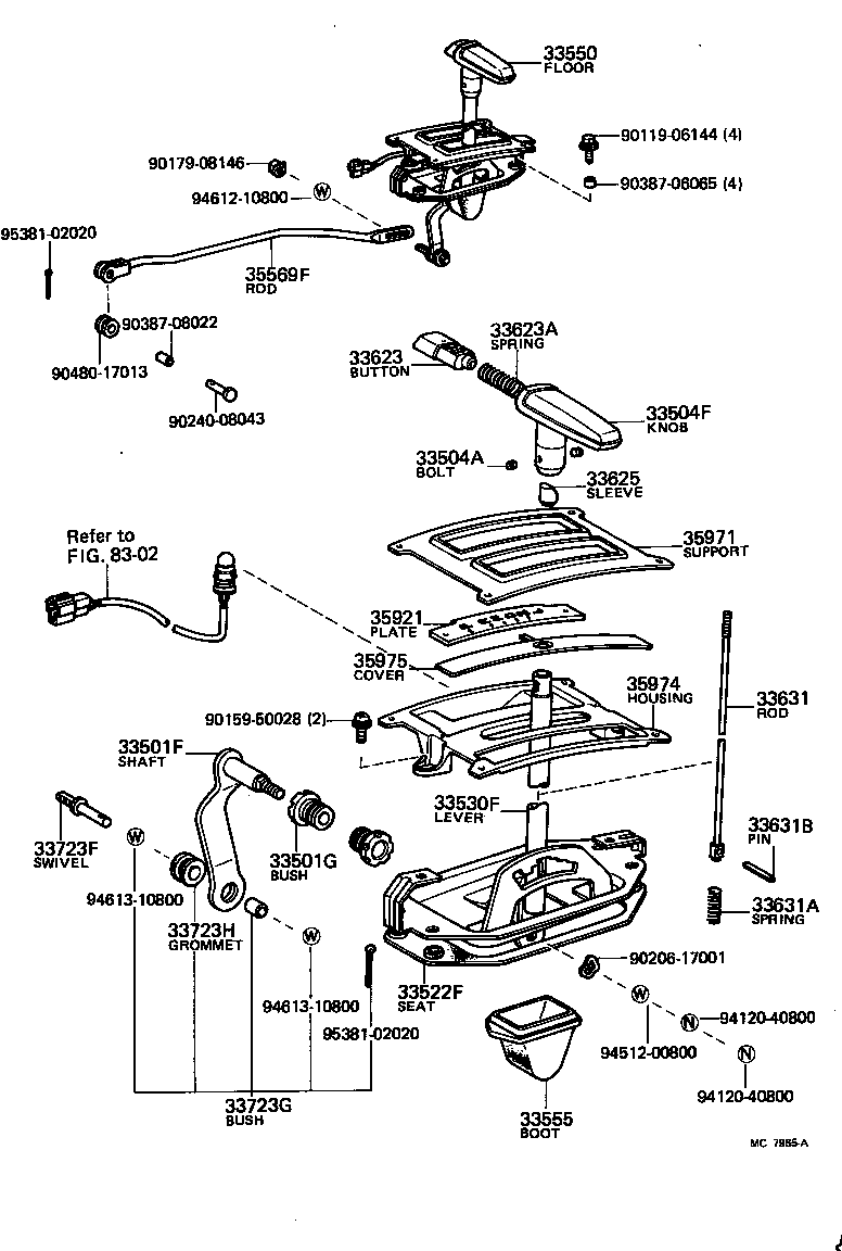 33530-10070 LEVER ASSY, SHIFT (FOR FLOOR SHIFT) product image
