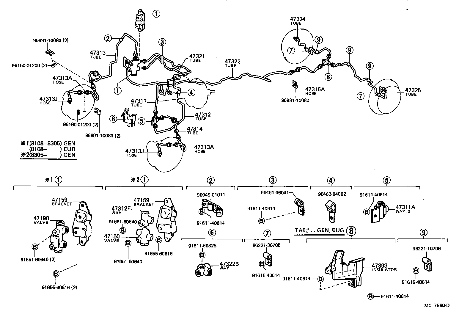 47190-14020 VALVE ASSY, PROPORTIONING & BY-PASS product image