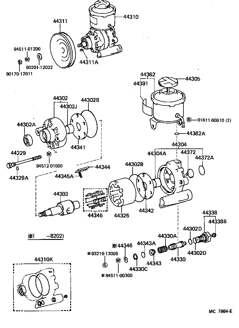 Toyota 44311-60040 PULLEY, VANE PUMP