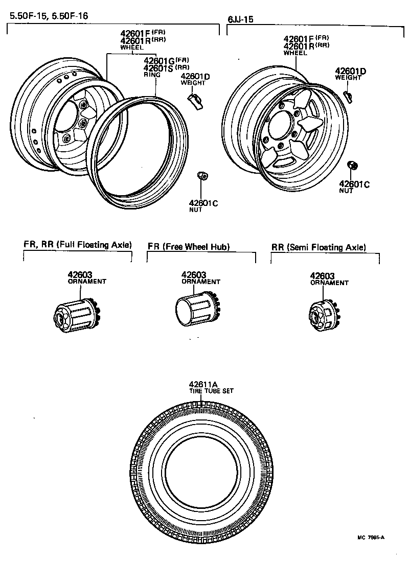 42605-60690 TIRE TUBE SET OR TUBELESS TIRE product image