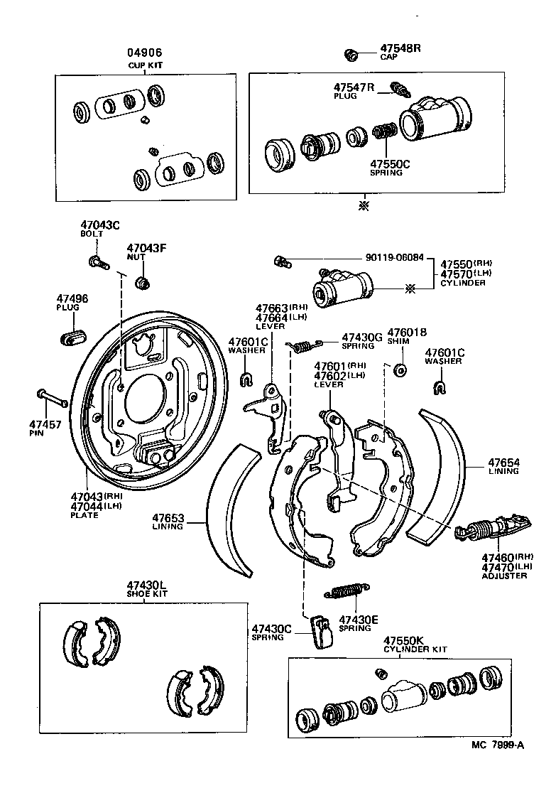 04474-10030 CYLINDER KIT, REAR WHEEL product image