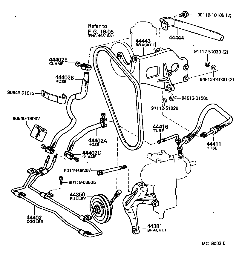 90401-16010 BOLT, UNION(FOR PRESSURE FEED HOSE) product image