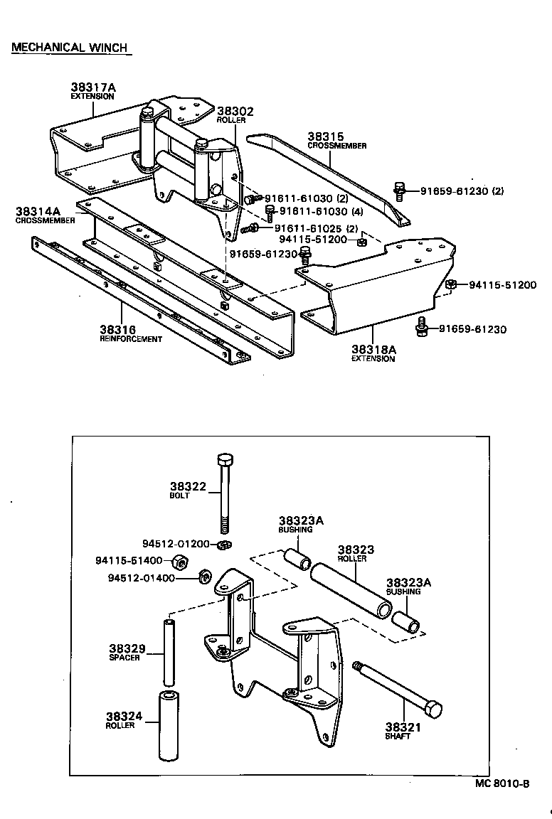 38191-60040 PLATE, WINCH CAUTION, NO.1 product image