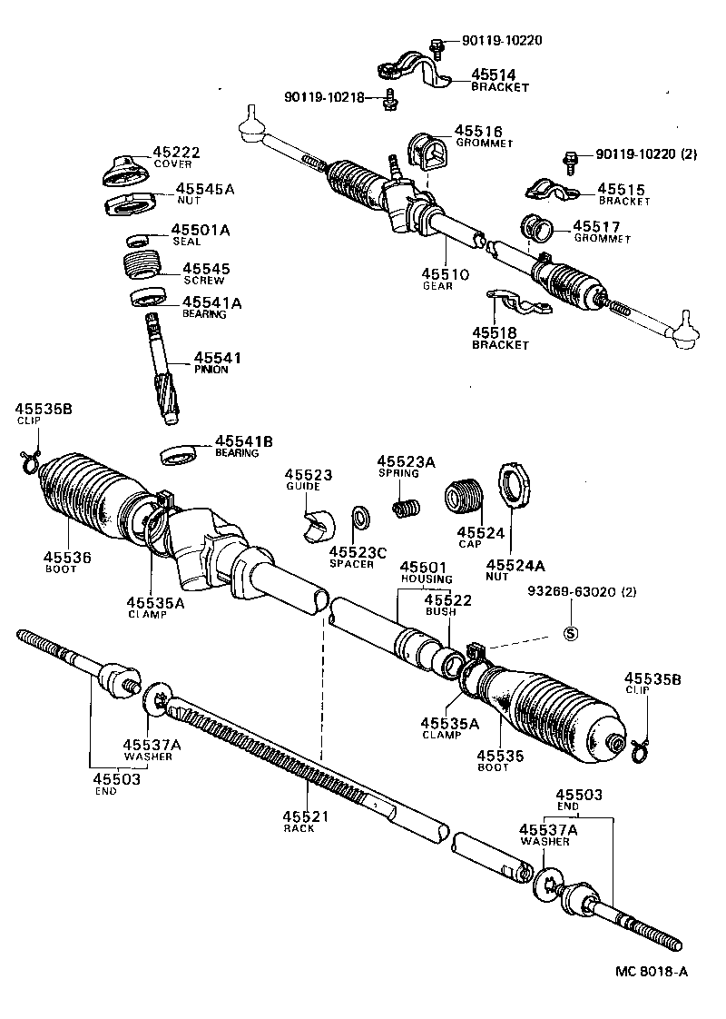 44267-22010 GUIDE, RACK END product image